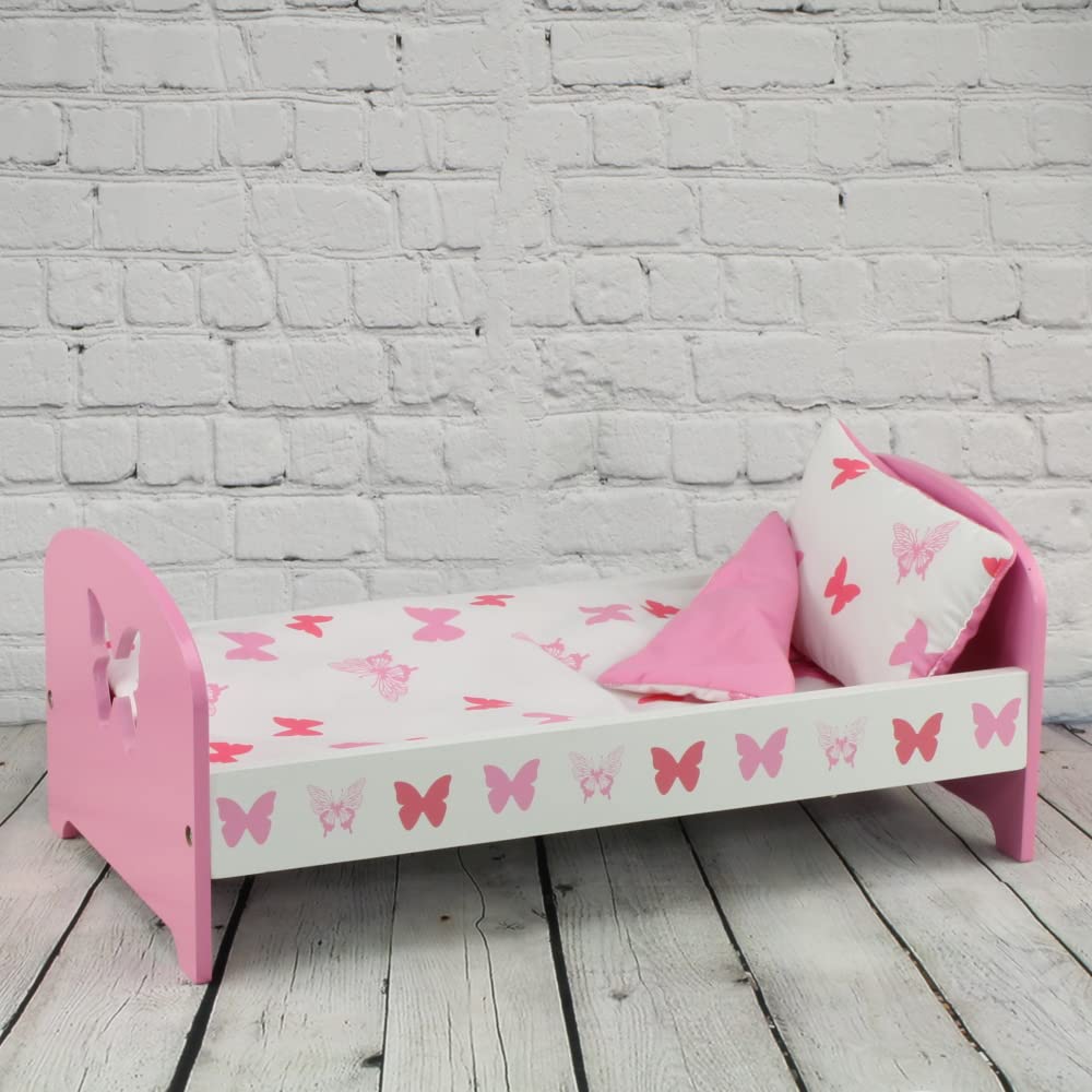 Foto 4 | Furniture Emily Rose Doll Clothes - Cama De 18 Pulgadas, Color Rosa, Con Ropa De Cama - Venta Internacional.