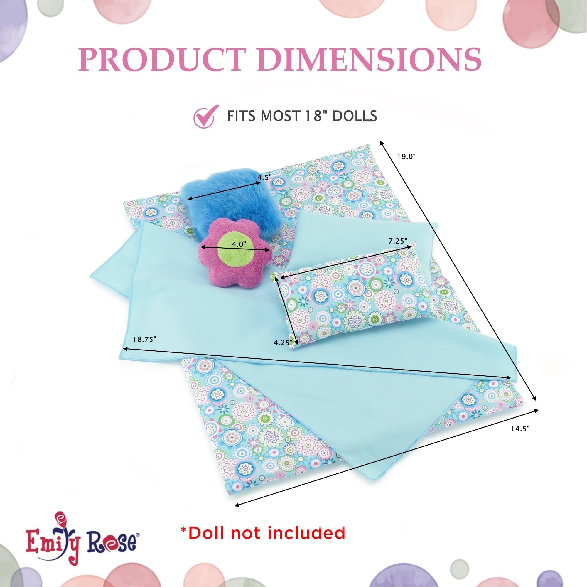 Foto 6 pulgar | Juego De Ropa De Cama Emily Rose Para Muñecas De 18 Pulgadas Con Mantas Y Acceso. - Venta Internacional.