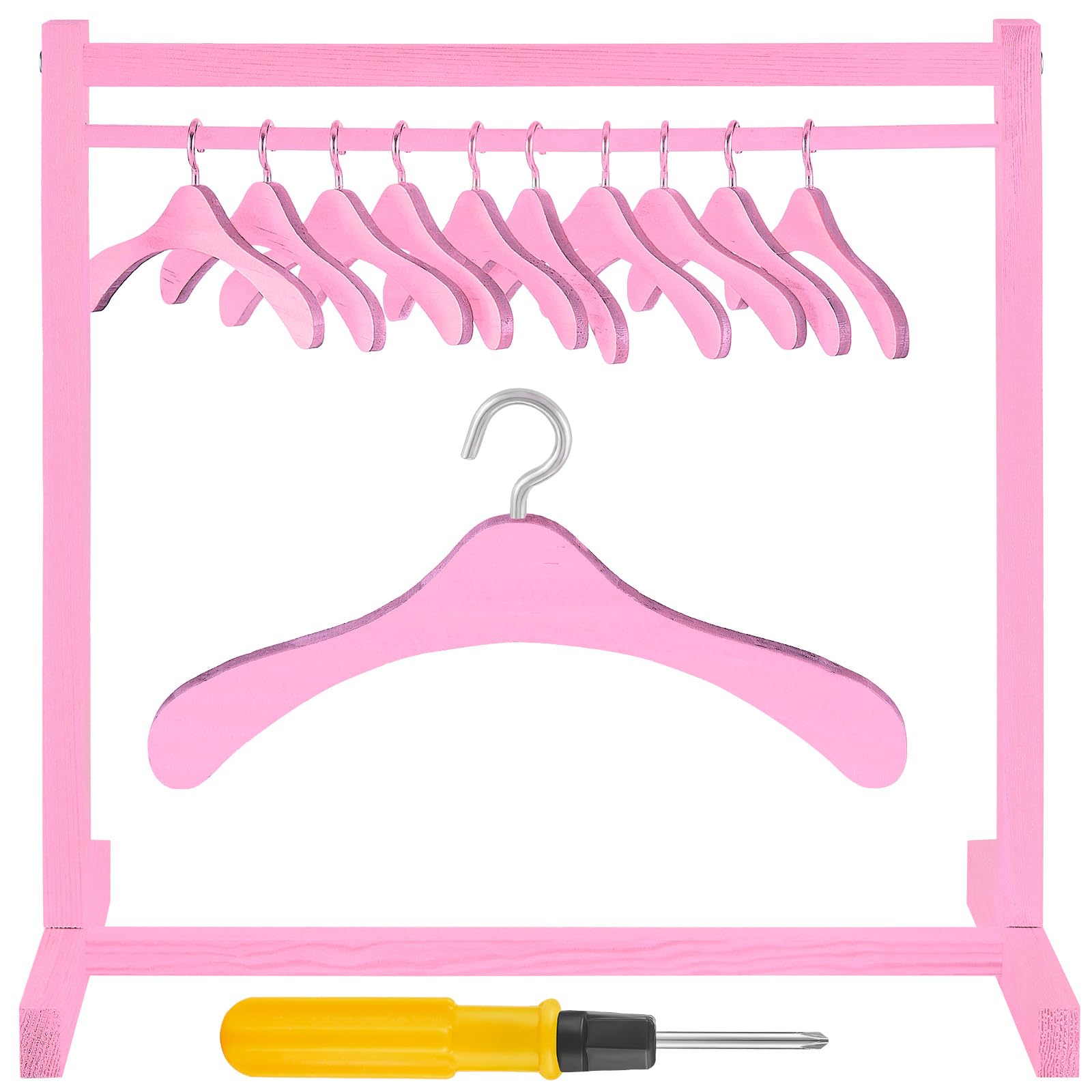 Foto 2 pulgar | Perchero Para Muñecas Civaner Para Niña De 18 Pulgadas Con Colgador De Ropa - Venta Internacional.