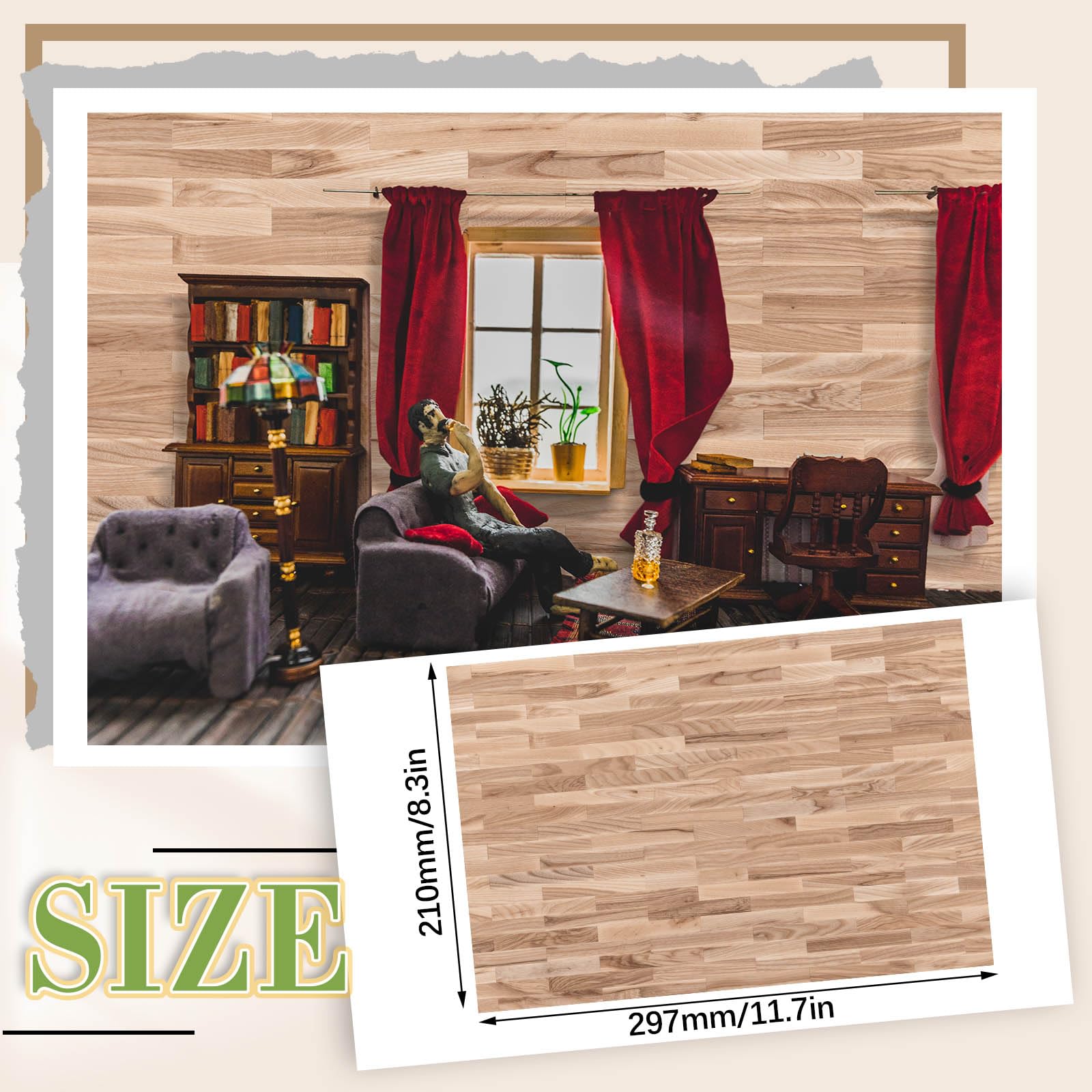 Foto 3 pulgar | Papel Pintado Para Casas De Muñecas Y Flautesan, 24 Unidades, 210 X 297 Mm - Venta Internacional.