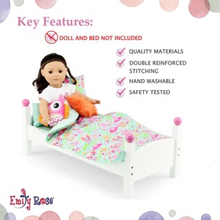 Foto 4 | Juego de Ropa para Cama Emily Rose Muñeca Búho 6 Unidades - Venta Internacional
