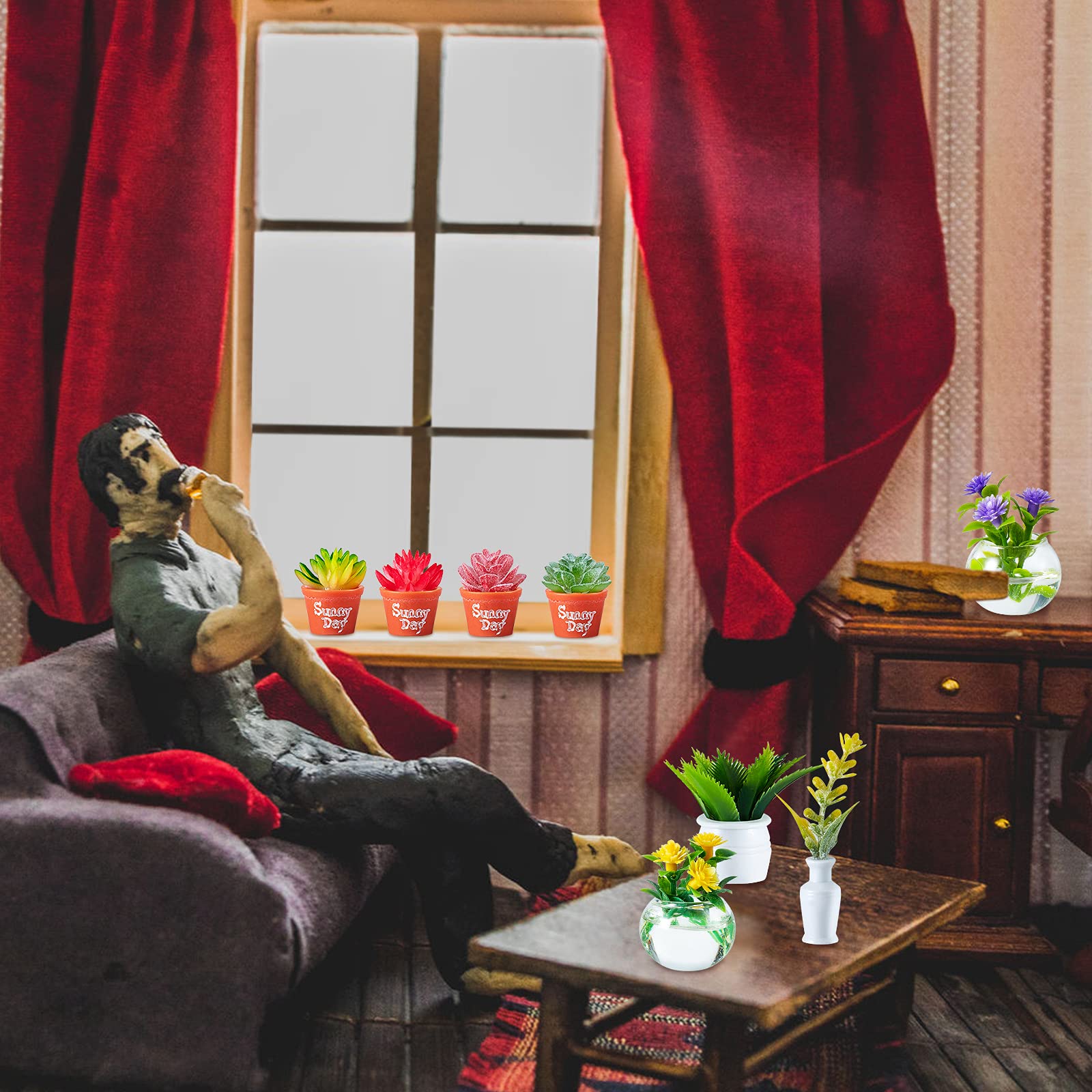 Foto 6 | Casa De Muñecas En Miniatura Skylety, 14 Unidades, Para Casa De Muñecas - Venta Internacional.