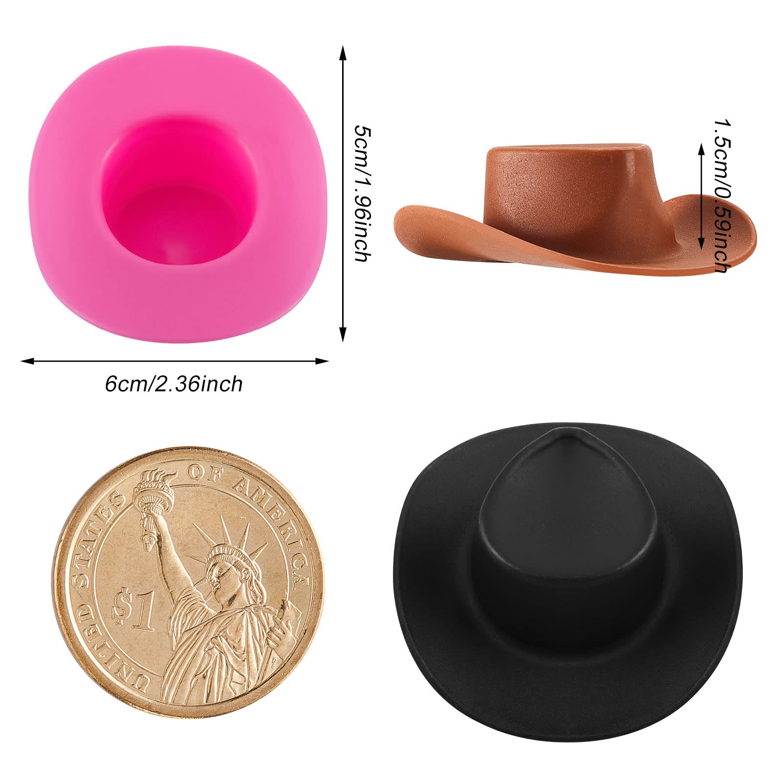 Foto 2 | Sombrero De Vaquera En Miniatura Para Decoración De Casas De Muñecas (20 Unidades) - Venta Internacional.