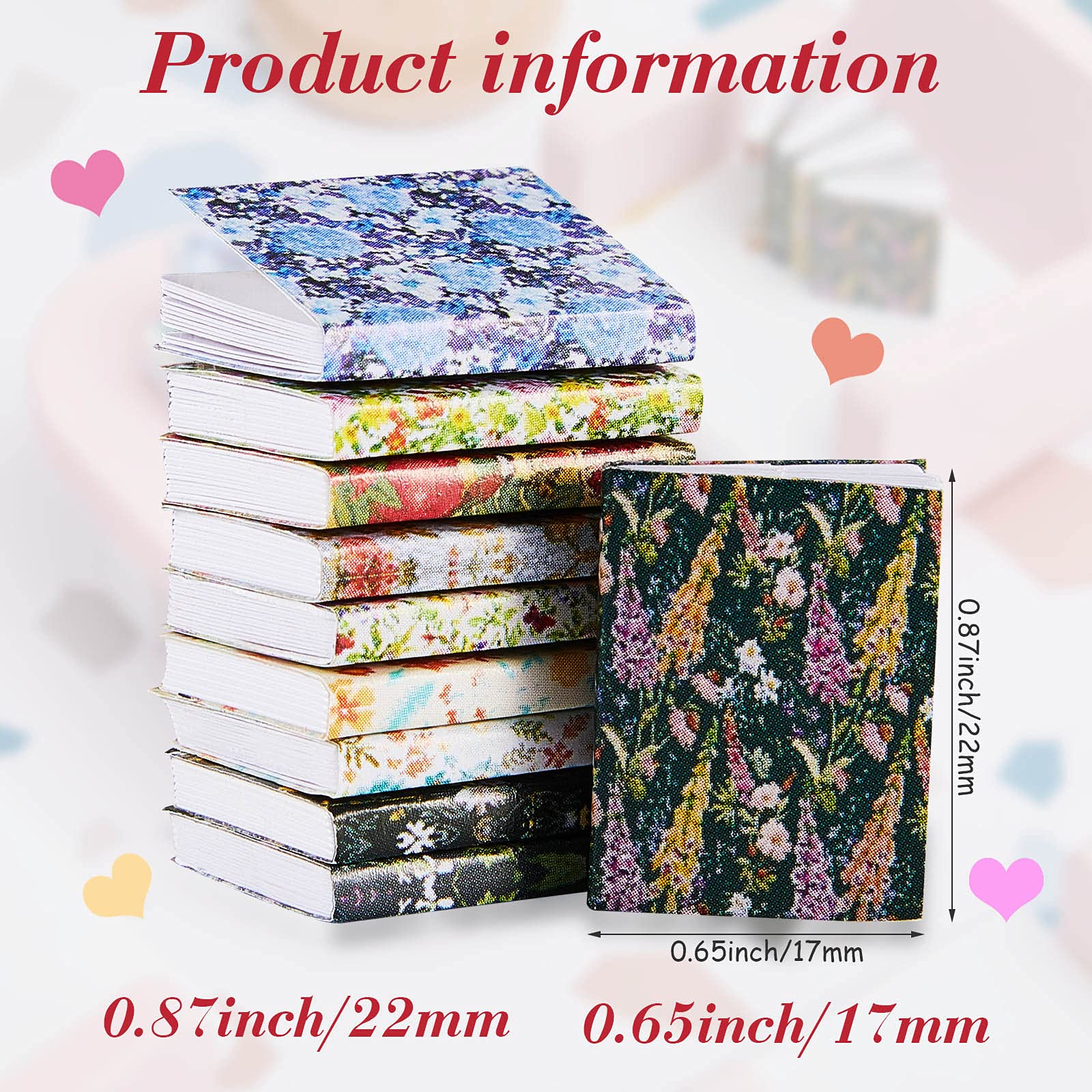 Foto 3 pulgar | Miniatures Dollhouse Books Skylety, Escala 1:12 X24 (floral) - Venta Internacional.
