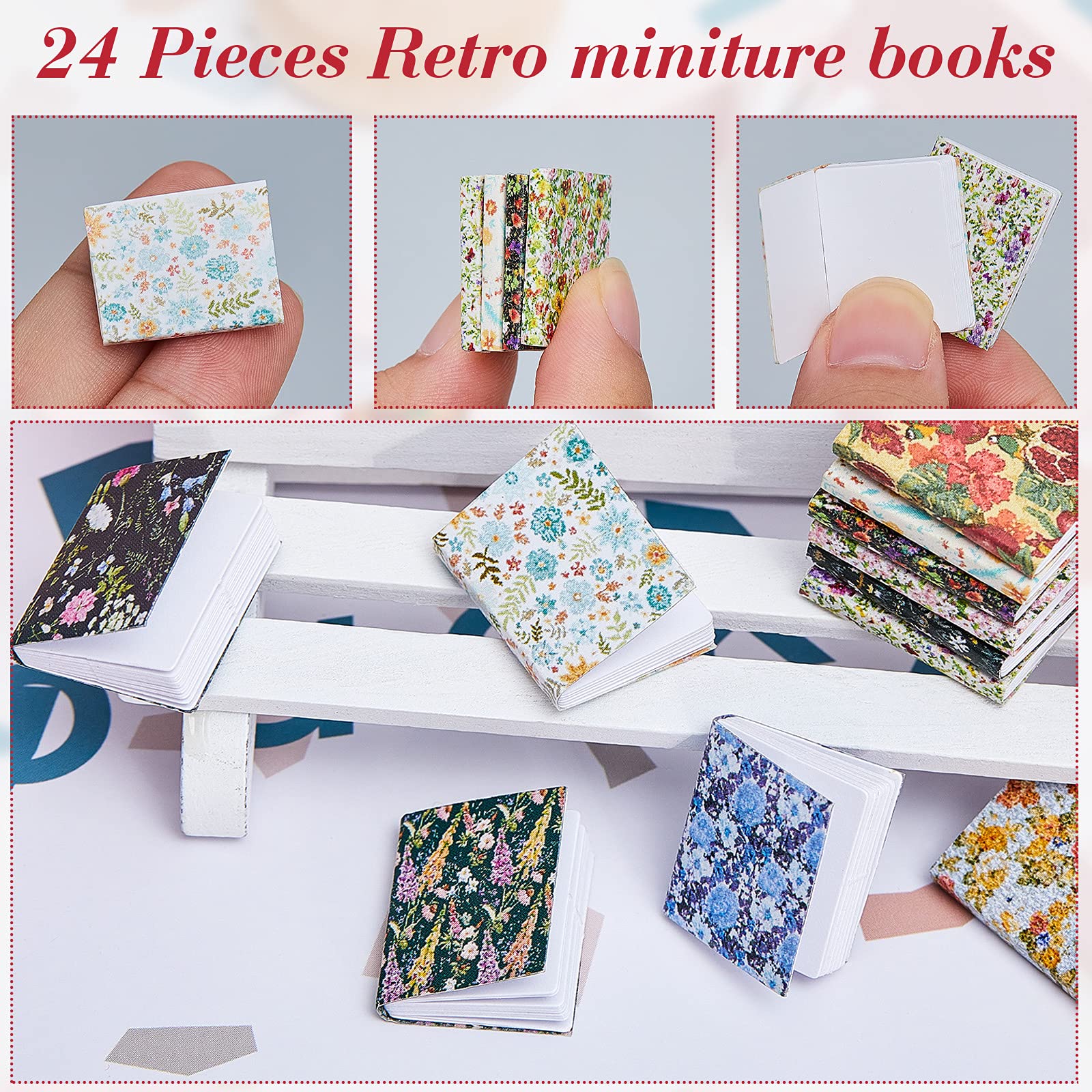 Foto 5 pulgar | Miniatures Dollhouse Books Skylety, Escala 1:12 X24 (floral) - Venta Internacional.