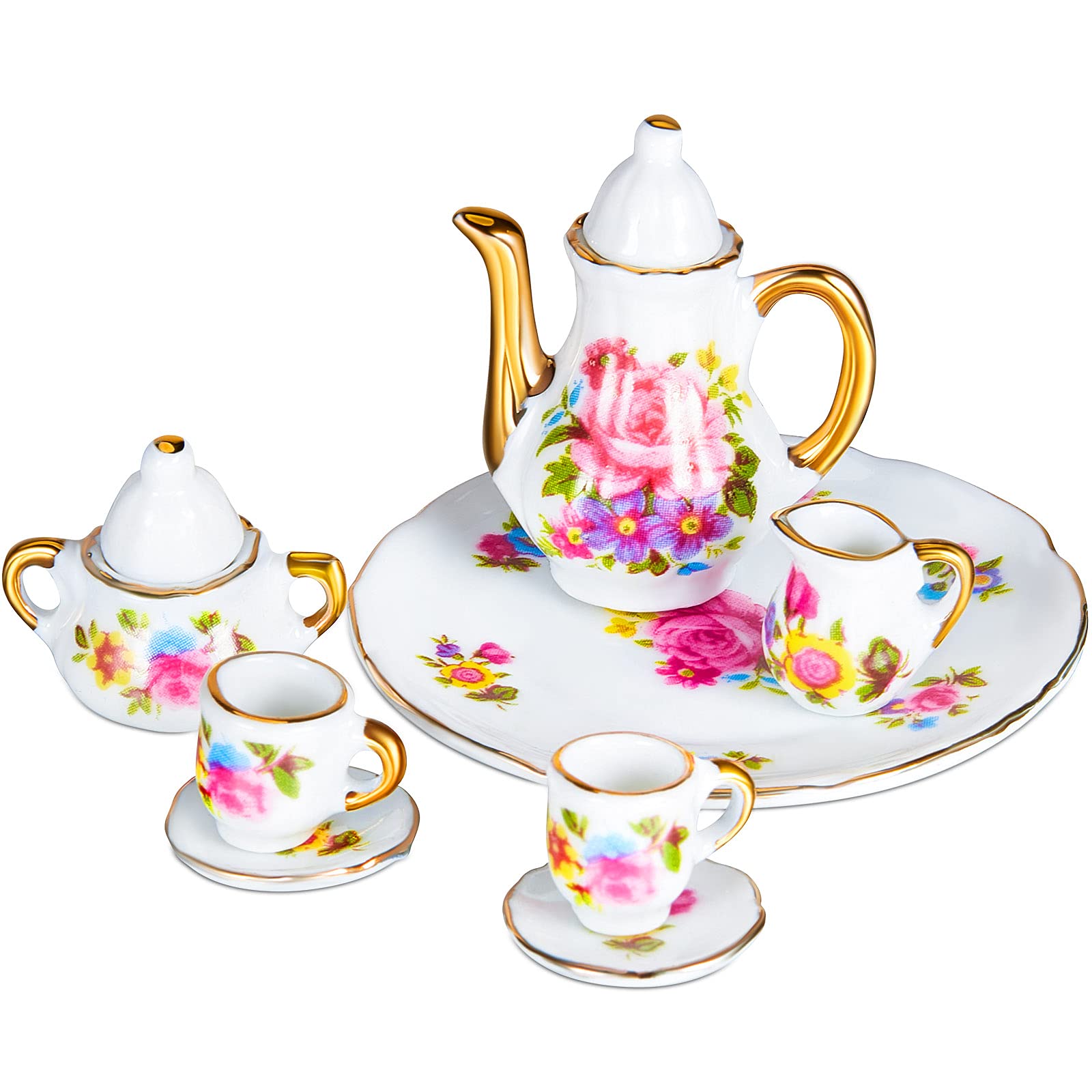 Foto 2 pulgar | Juego De Tazas De Té Dollhouse Skylety De Porcelana En Miniatura A Escala 1:12 - Venta Internacional.