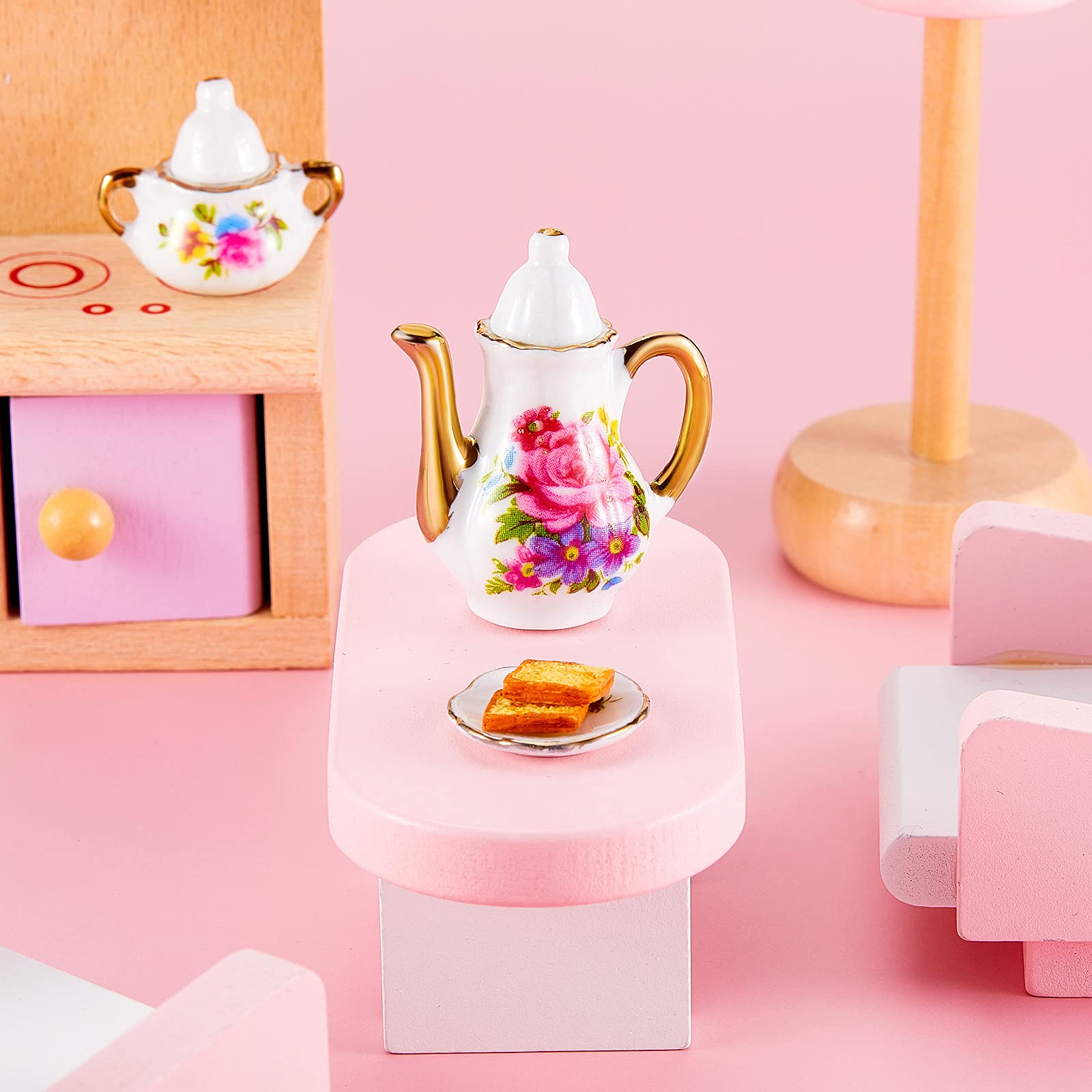 Foto 4 pulgar | Juego De Tazas De Té Dollhouse Skylety De Porcelana En Miniatura A Escala 1:12 - Venta Internacional.