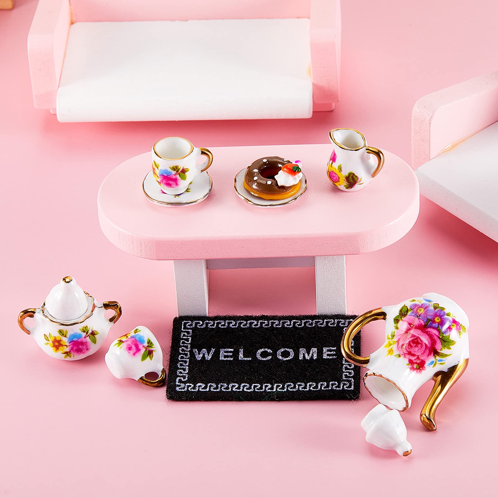 Foto 5 pulgar | Juego De Tazas De Té Dollhouse Skylety De Porcelana En Miniatura A Escala 1:12 - Venta Internacional.