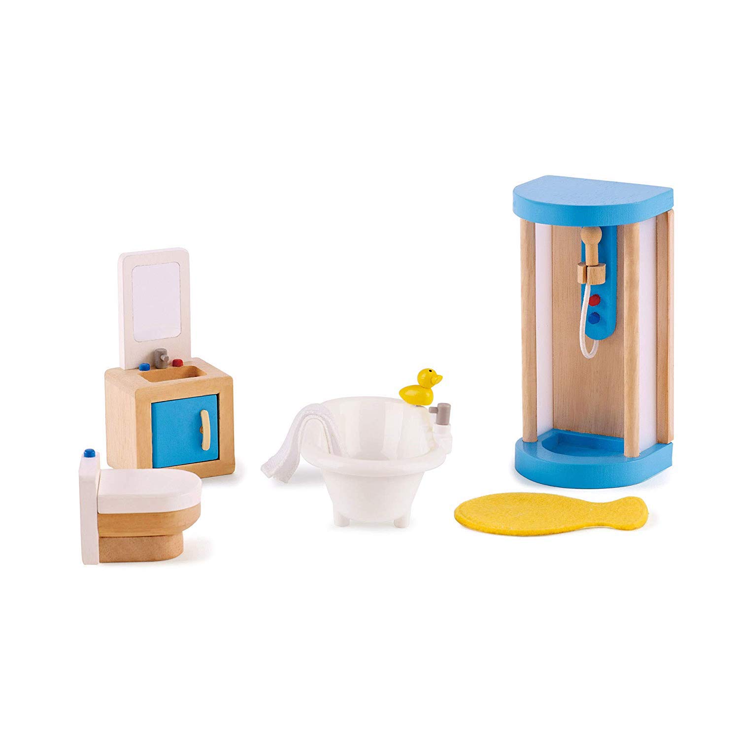 Foto 2 pulgar | Baño Familiar para Casa de Muñecas Hape de Madera 7 Piezas - Venta Internacional