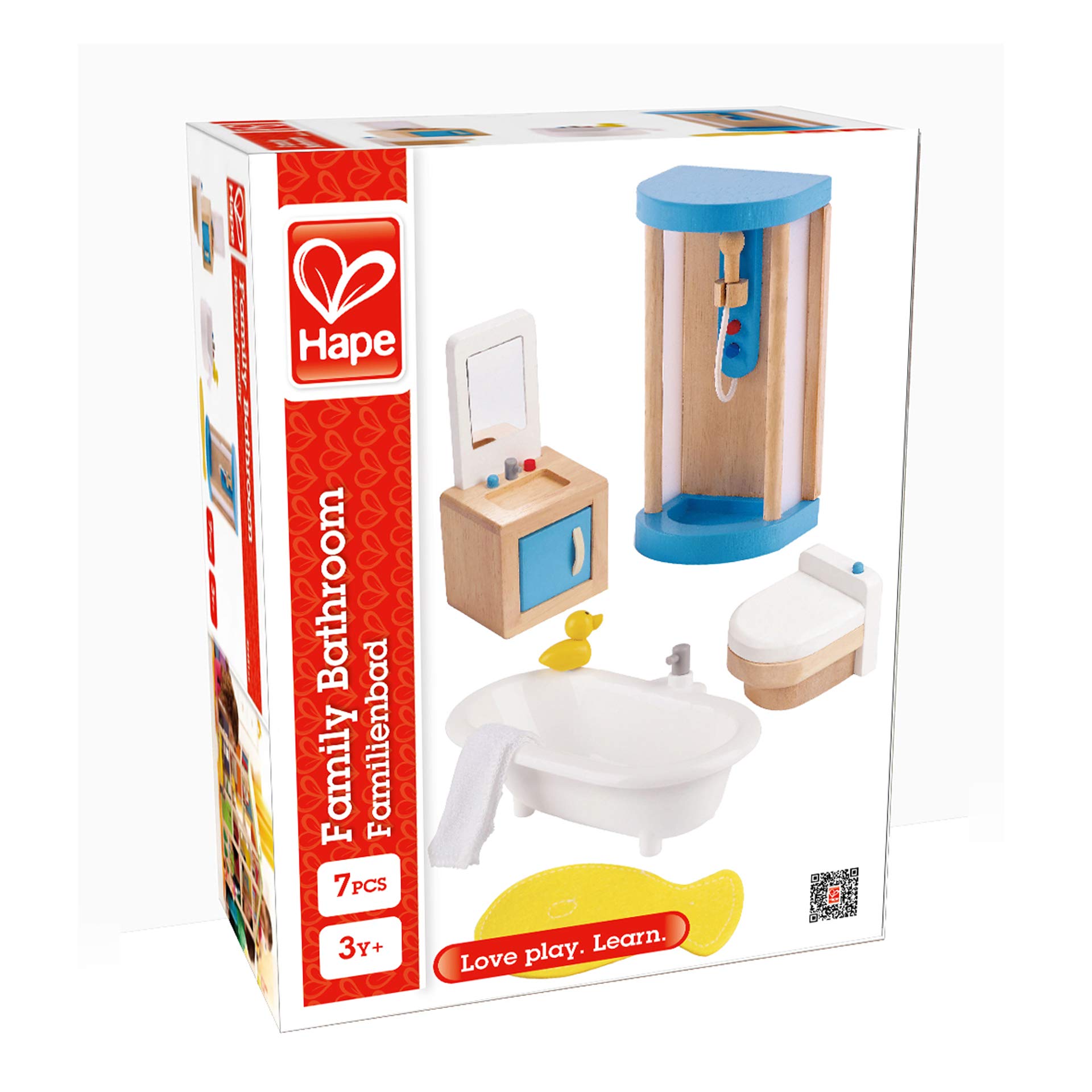 Foto 7 pulgar | Baño Familiar para Casa de Muñecas Hape de Madera 7 Piezas - Venta Internacional