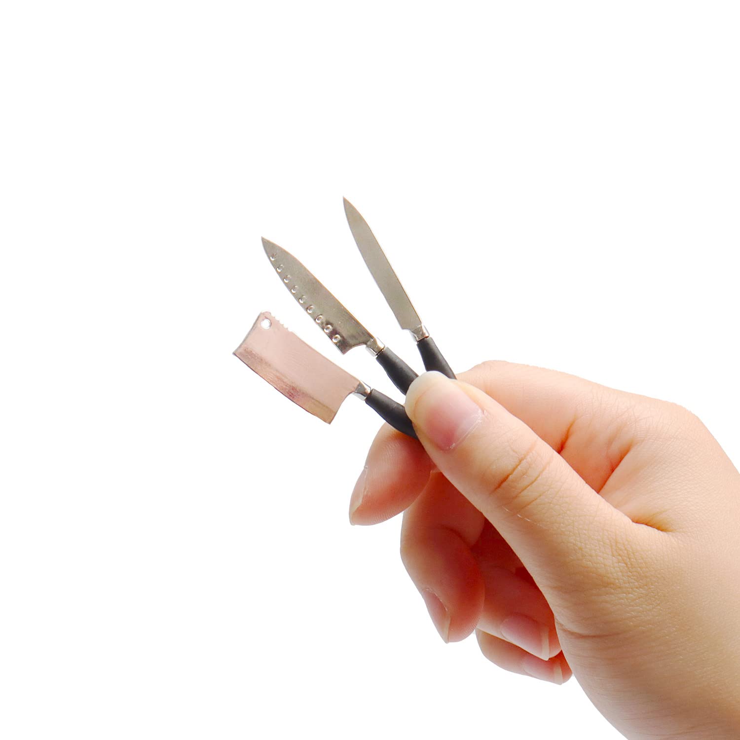 Foto 4 pulgar | Juego De Cuchillos De Cocina En Miniatura Hiawbon A Escala 1:6 De 5 Piezas Con Estante - Venta Internacional.