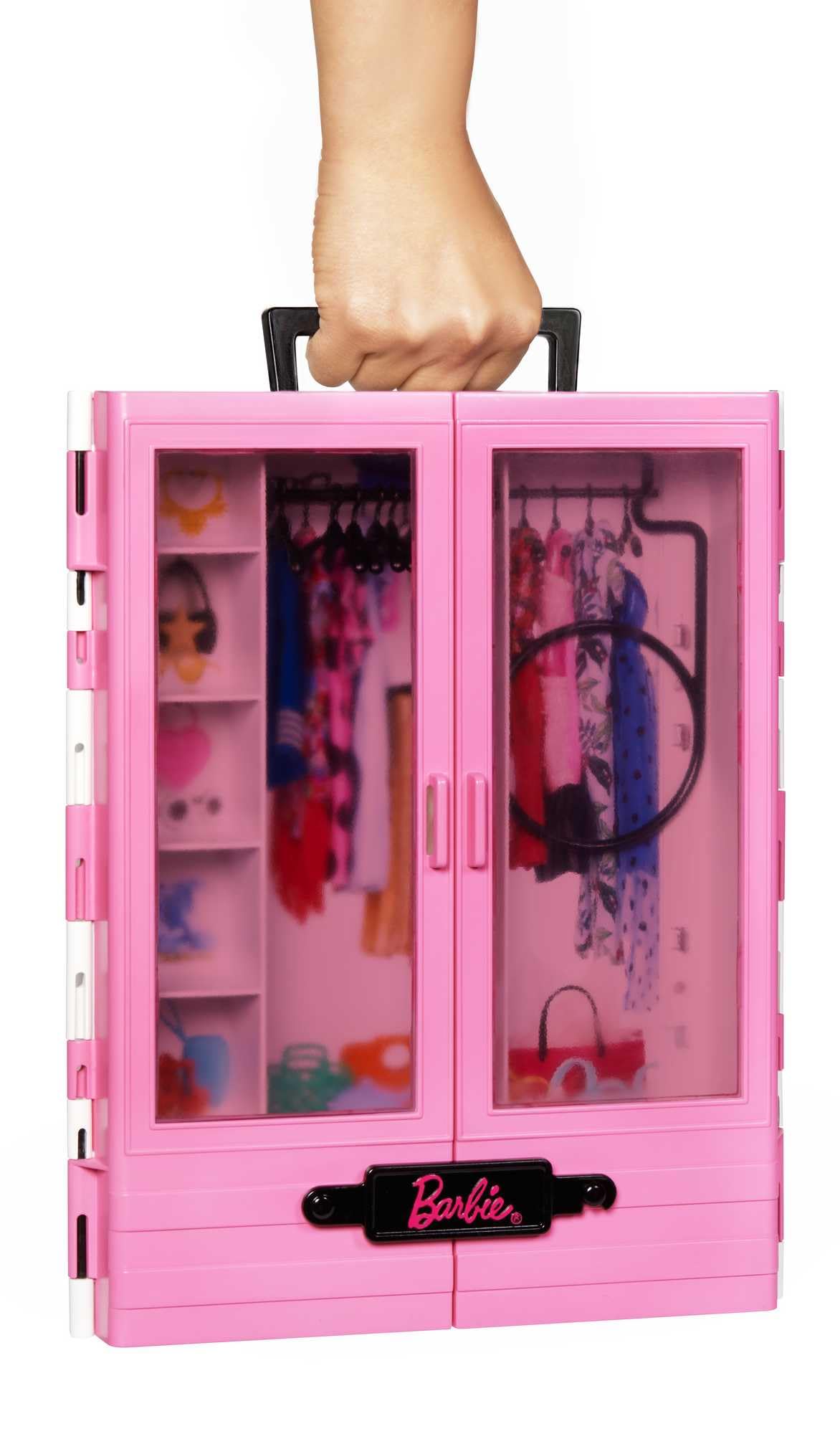 Foto 4 pulgar | Fashionistas Ultimate Closet Barbie Rosa Con Estante Y Asa - Venta Internacional.