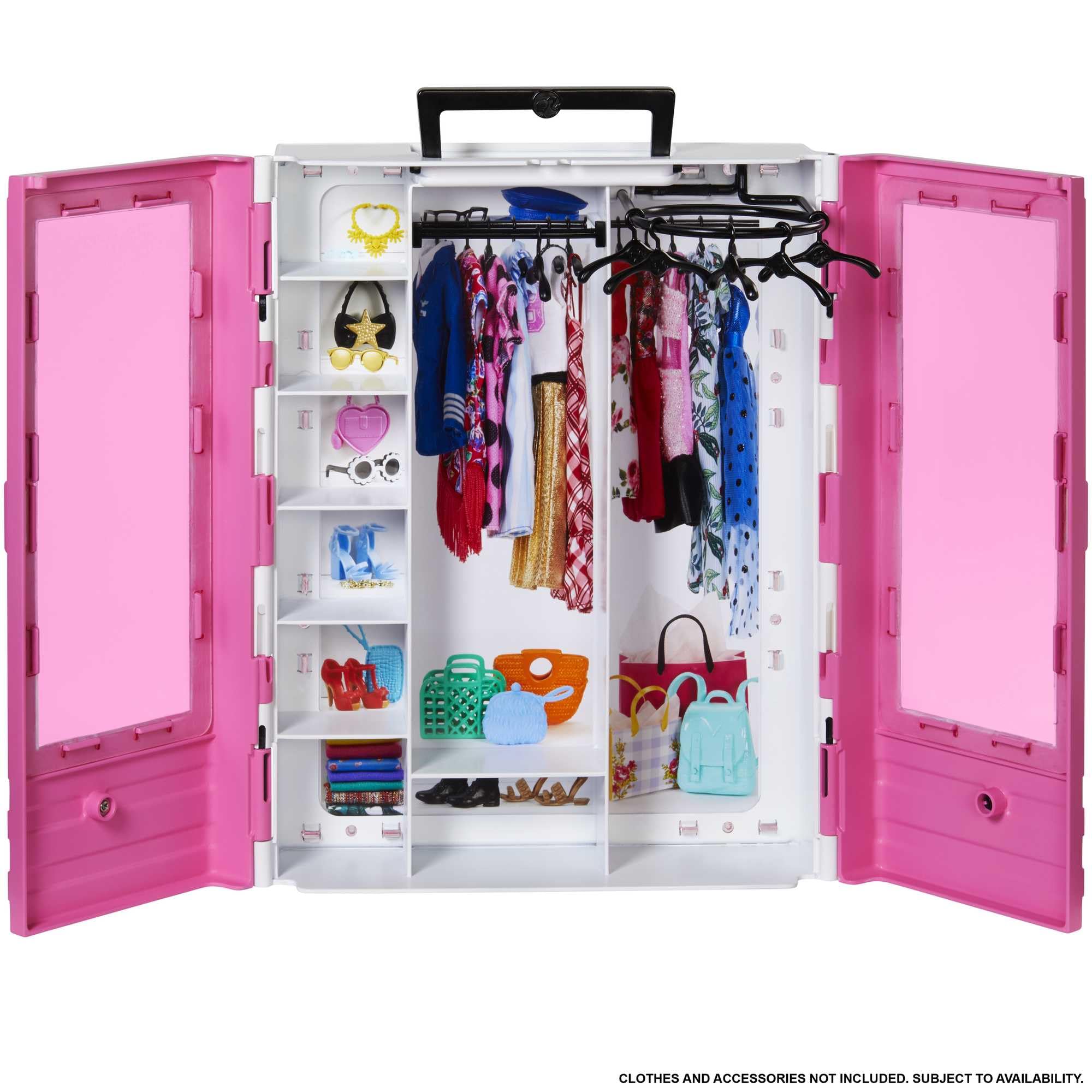 Foto 5 | Fashionistas Ultimate Closet Barbie Rosa Con Estante Y Asa - Venta Internacional.