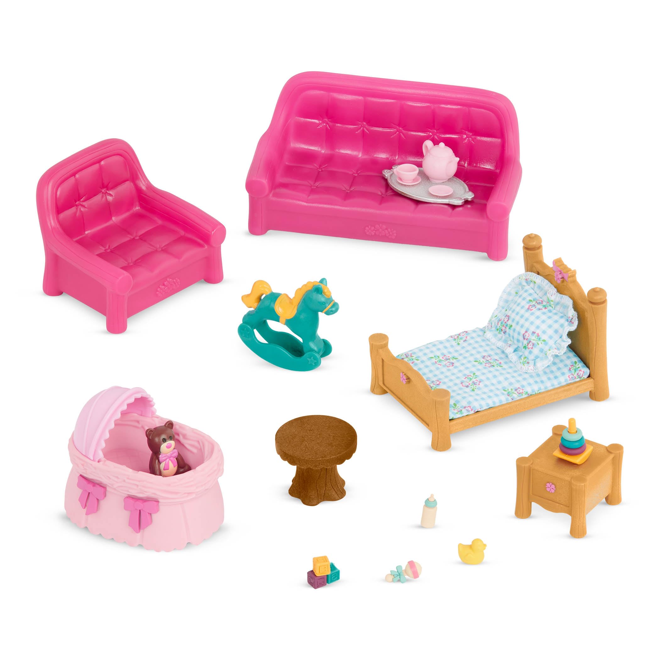 Foto 2 pulgar | Set De Sala De Estar Y Guardería Li'l Woodzeez De Miniature Furniture - Venta Internacional.