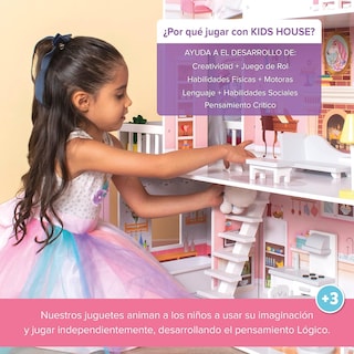 Foto 6 | Casa de Muñecas de Madera con Muebles color Blanco