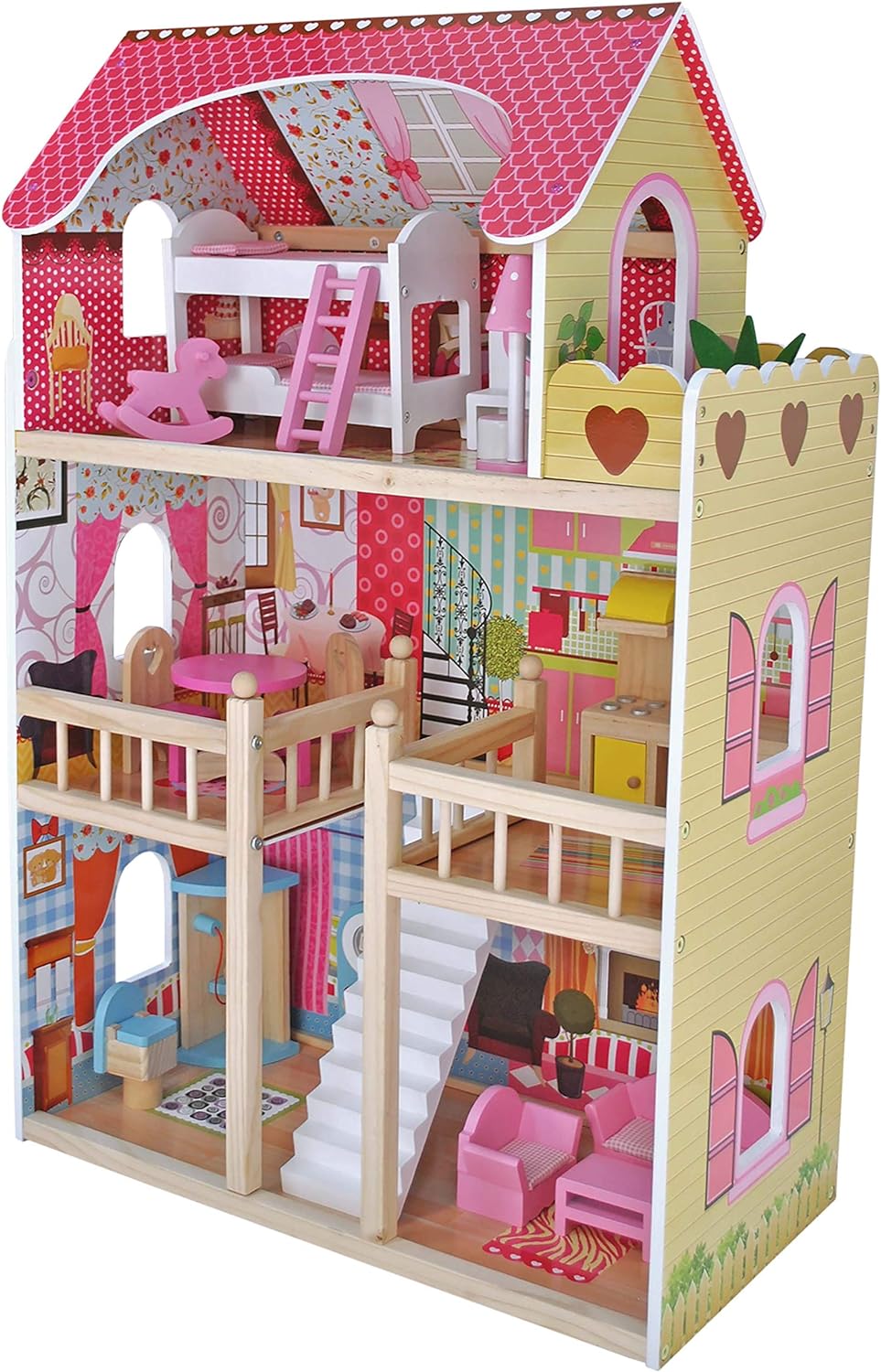 Foto 6 | Casa de Muñecas con Muebles Kids House color RosaCasita para Niñas Emily