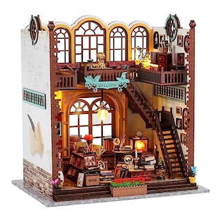 Foto 1 | Venta Internacional - Kit De Casa De Muñecas De Madera En Miniatura Para Bricolaje, Tienda De Libros Mágicos Con Muebl