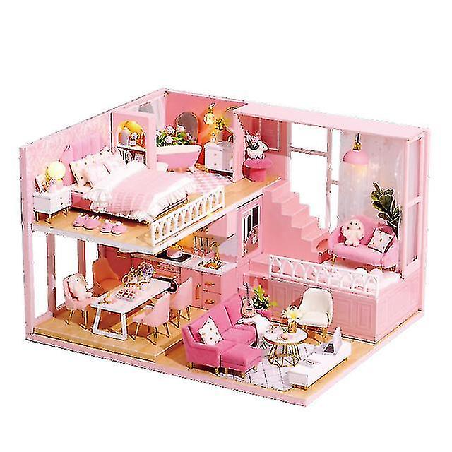 Venta Internacional - Miniatura De Madera Doll House Cutebee Diy Con Led Para Niños