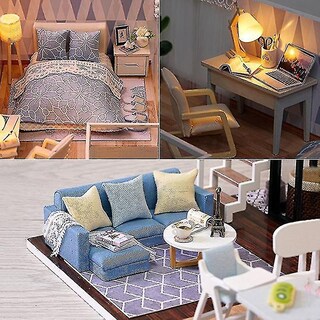Foto 4 | Venta Internacional - Miniatura De Madera Doll House Cutebee Diy Con Led Para Niños