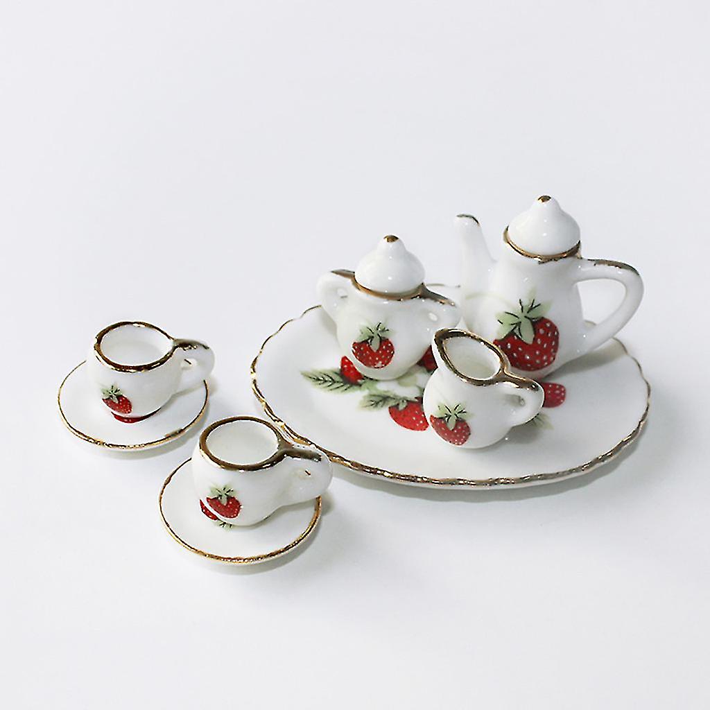 Foto 3 pulgar | Venta Internacional - Juego De Té De Cerámica Para Muebles En Miniatura Dollhouse, Escala 1:12