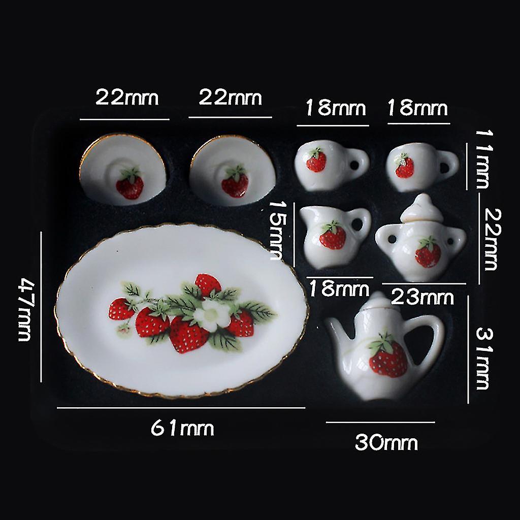 Foto 4 pulgar | Venta Internacional - Juego De Té De Cerámica Para Muebles En Miniatura Dollhouse, Escala 1:12