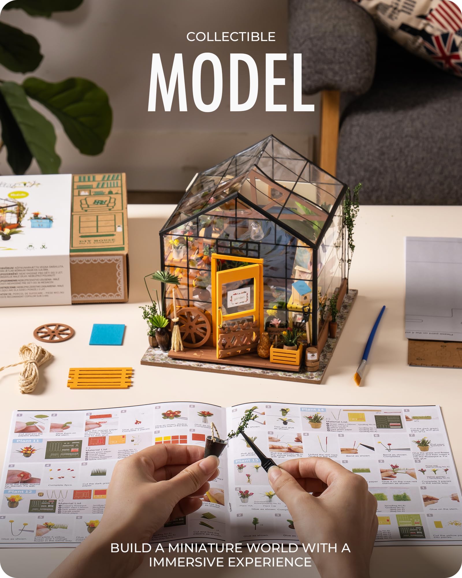Foto 5 | Venta Internacional - Kit De Casa En Miniatura Para Bricolaje Rolife Greenhouse Cathy's Con Muebles
