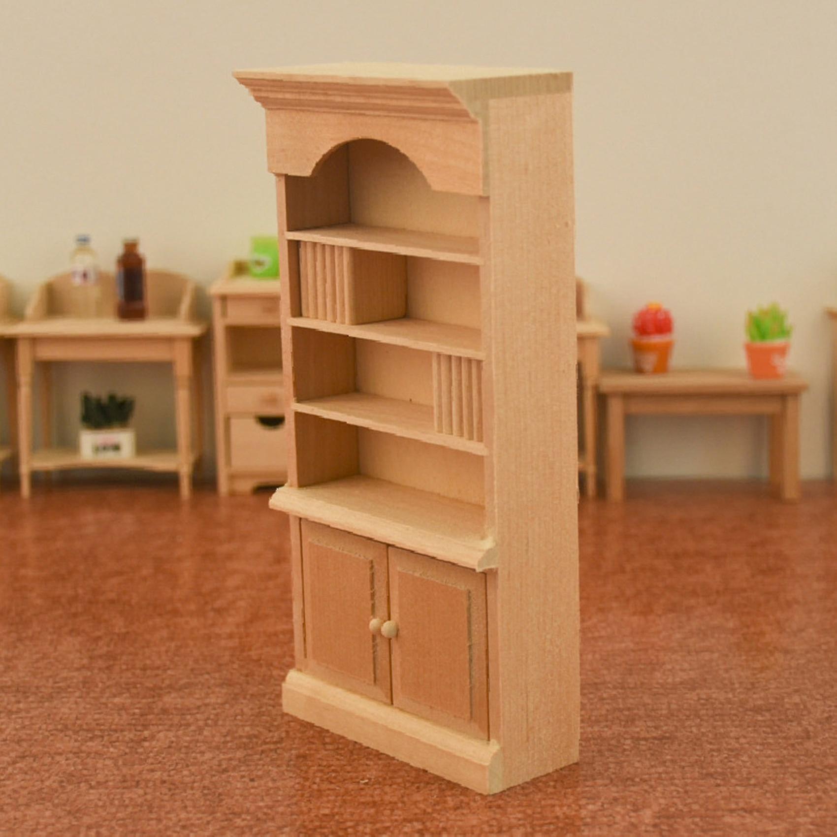 Foto 4 pulgar | Venta Internacional - Estantería De Madera En Miniatura Dollhouse, Escala 1/12