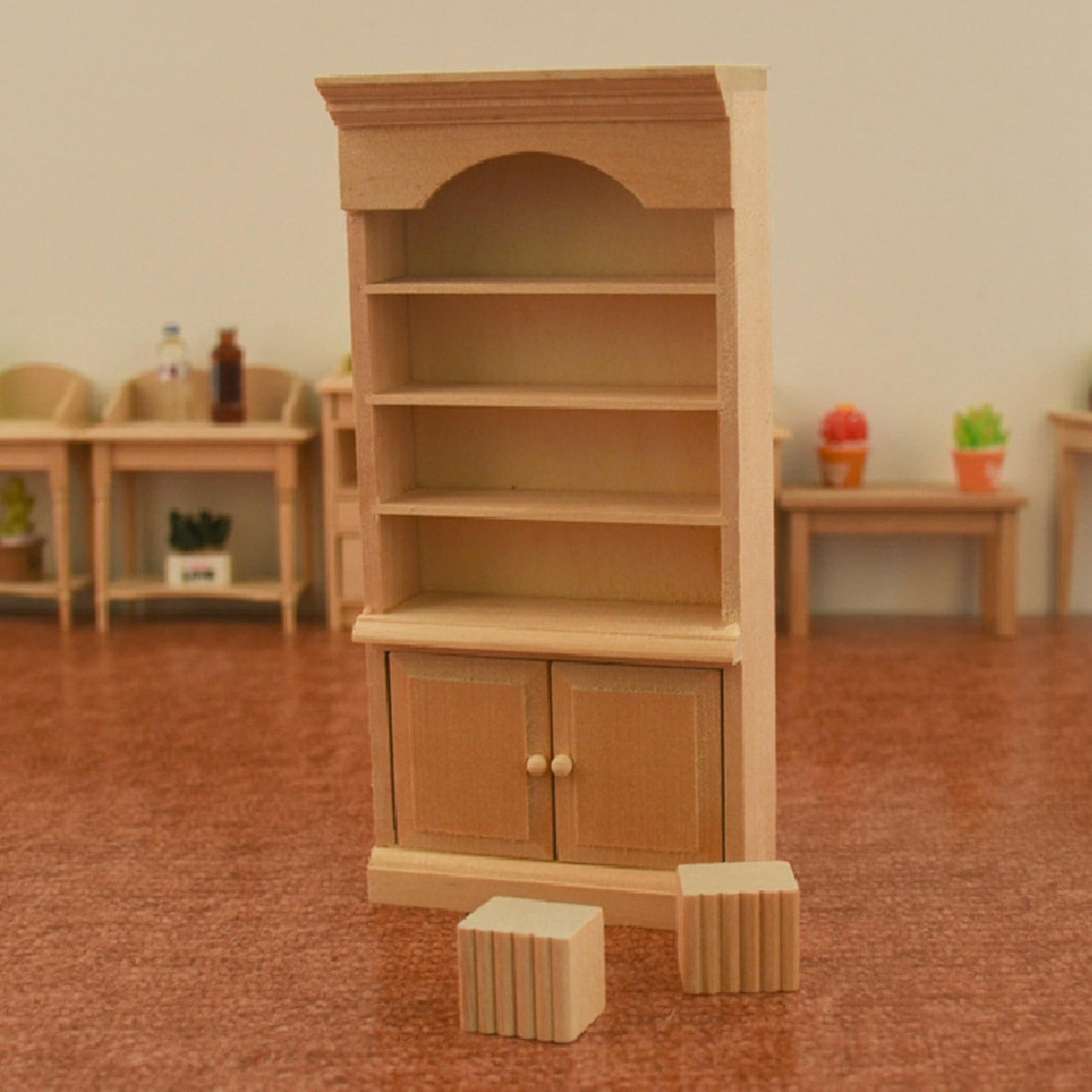 Foto 5 pulgar | Venta Internacional - Estantería De Madera En Miniatura Dollhouse, Escala 1/12
