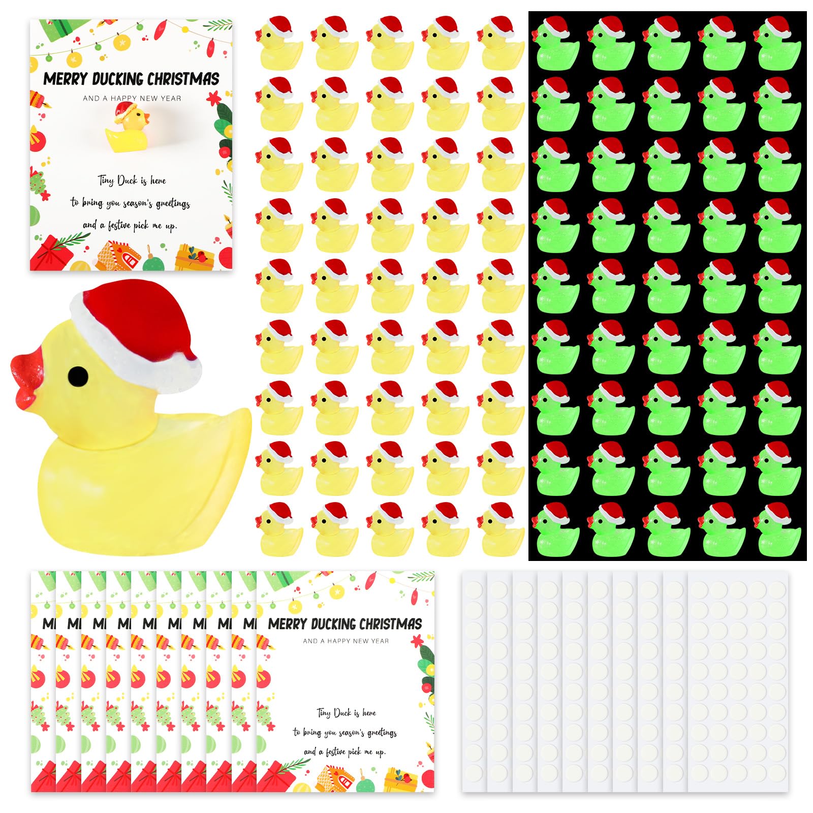 Foto 1 | Set De Pato De Resina Sappy 150 Christmas Luminous Con Tarjetas Y Pegamento - Venta Internacional.