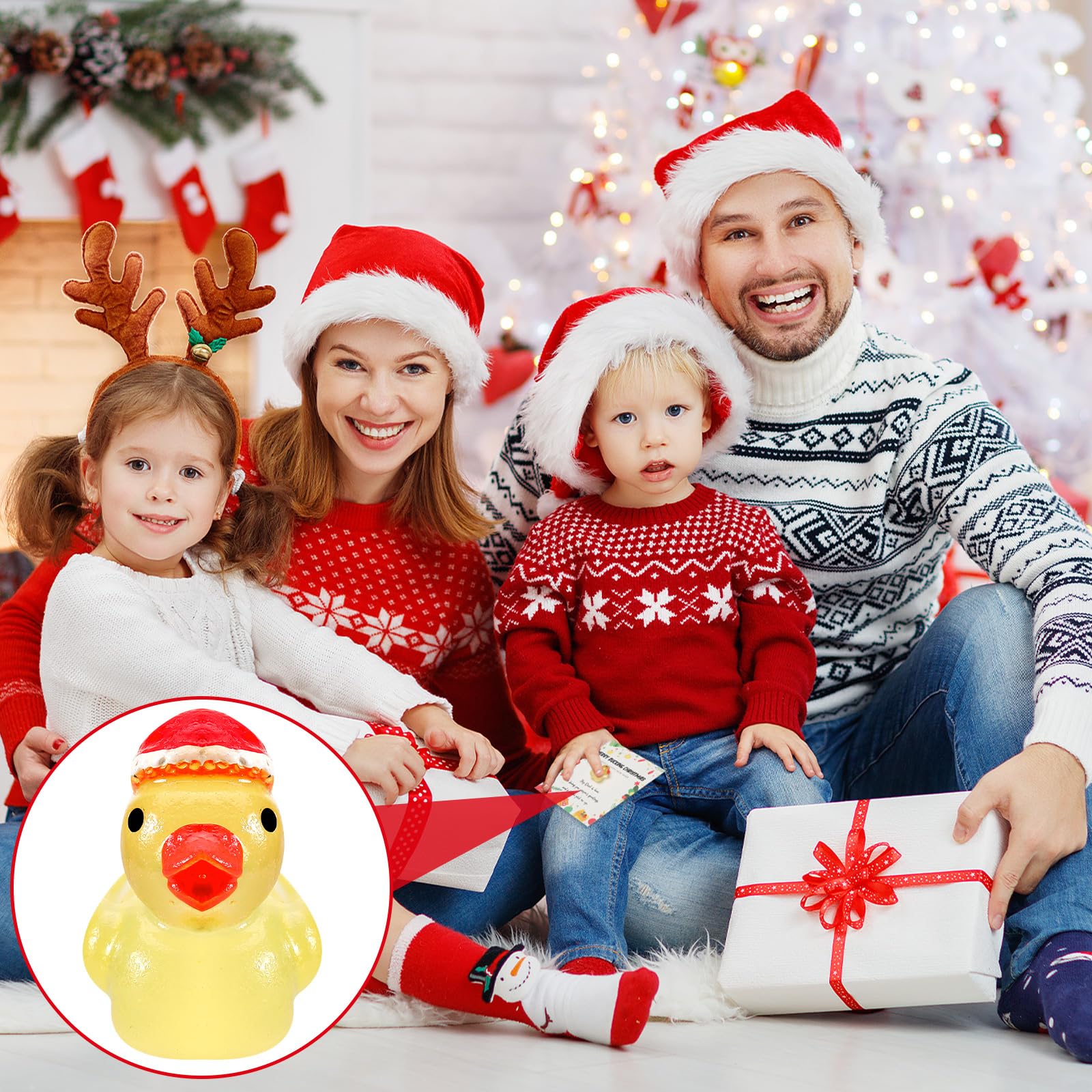 Foto 4 | Set De Pato De Resina Sappy 150 Christmas Luminous Con Tarjetas Y Pegamento - Venta Internacional.