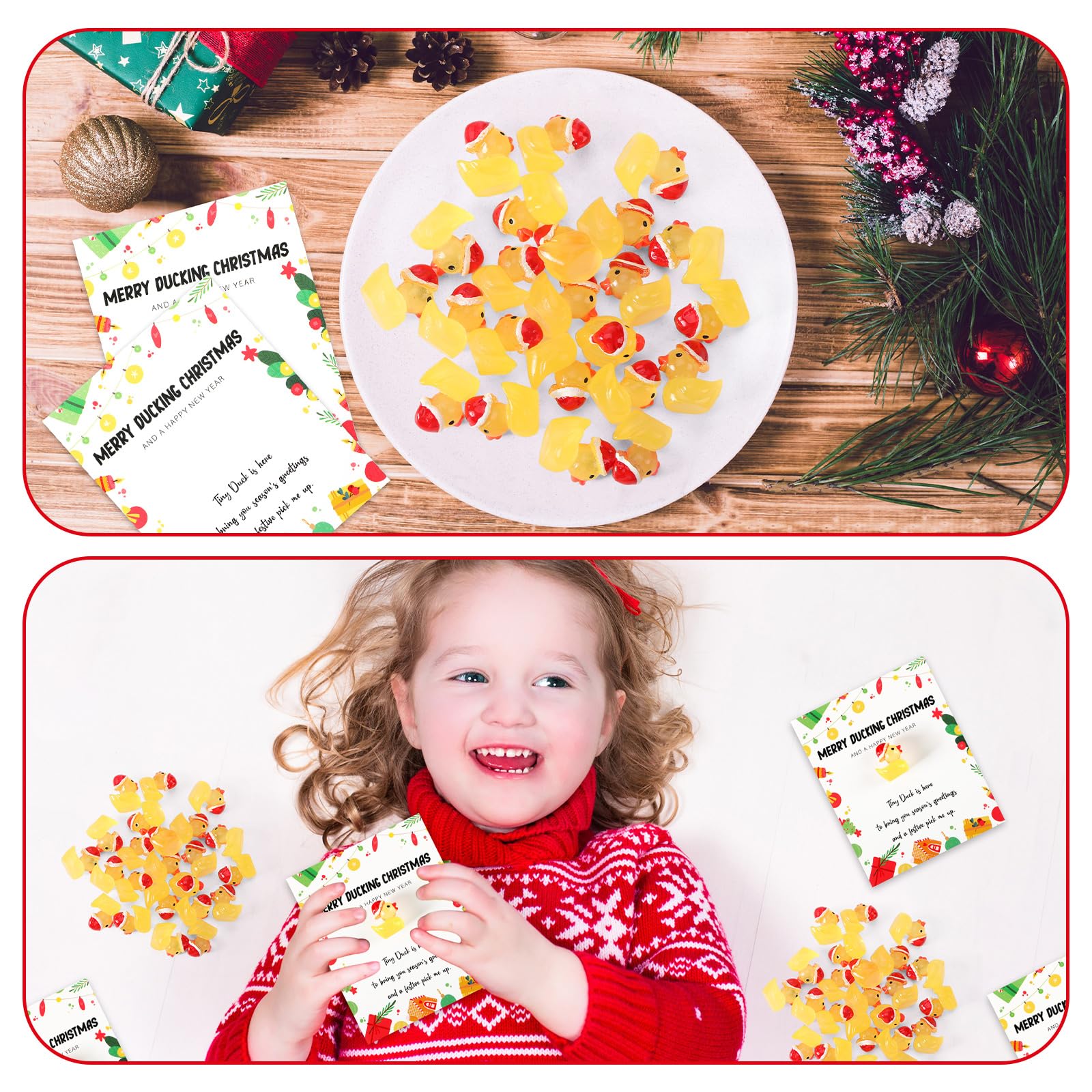 Foto 5 | Set De Pato De Resina Sappy 150 Christmas Luminous Con Tarjetas Y Pegamento - Venta Internacional.