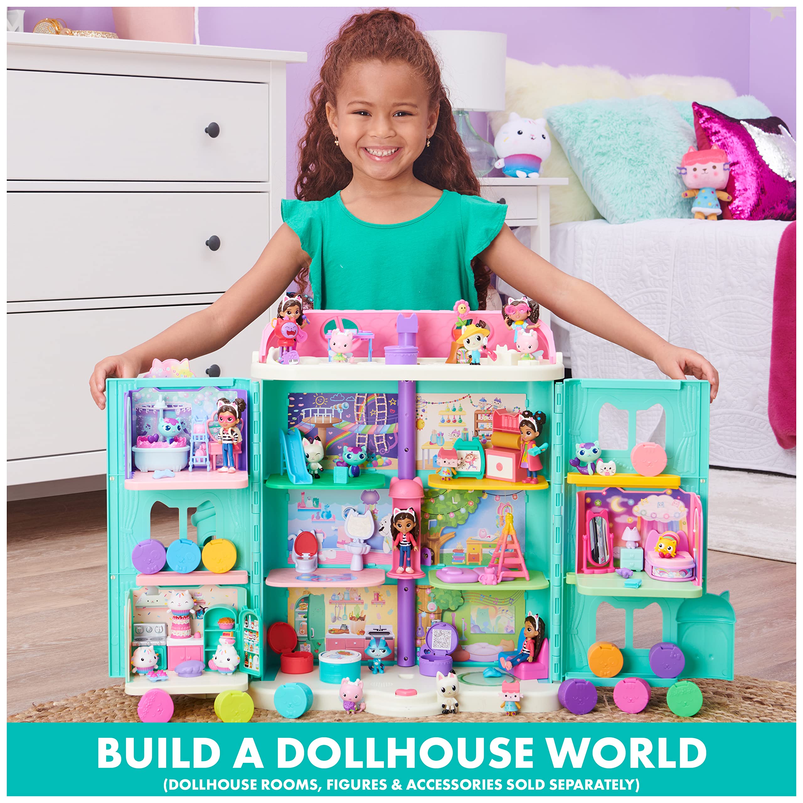 Foto 7 pulgar | Dollhouse Gabby's Dollhouse Purrfect Con 2 Figuras De Juguete Y 8 Muñecos - Venta Internacional.