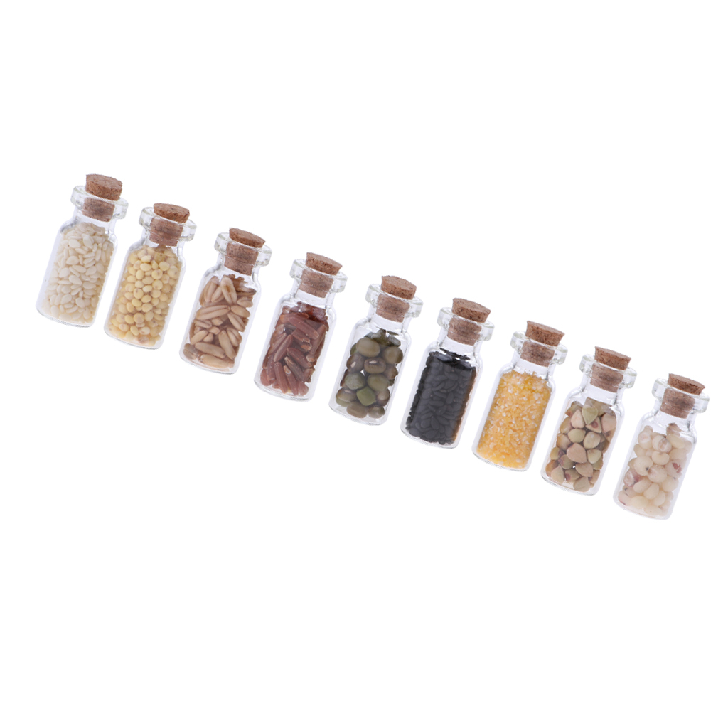 Juego De Tarros De Cristal A Escala 1/12, 9 Unidades, Para Casa De Muñecas En Miniatura - Venta Internacional.