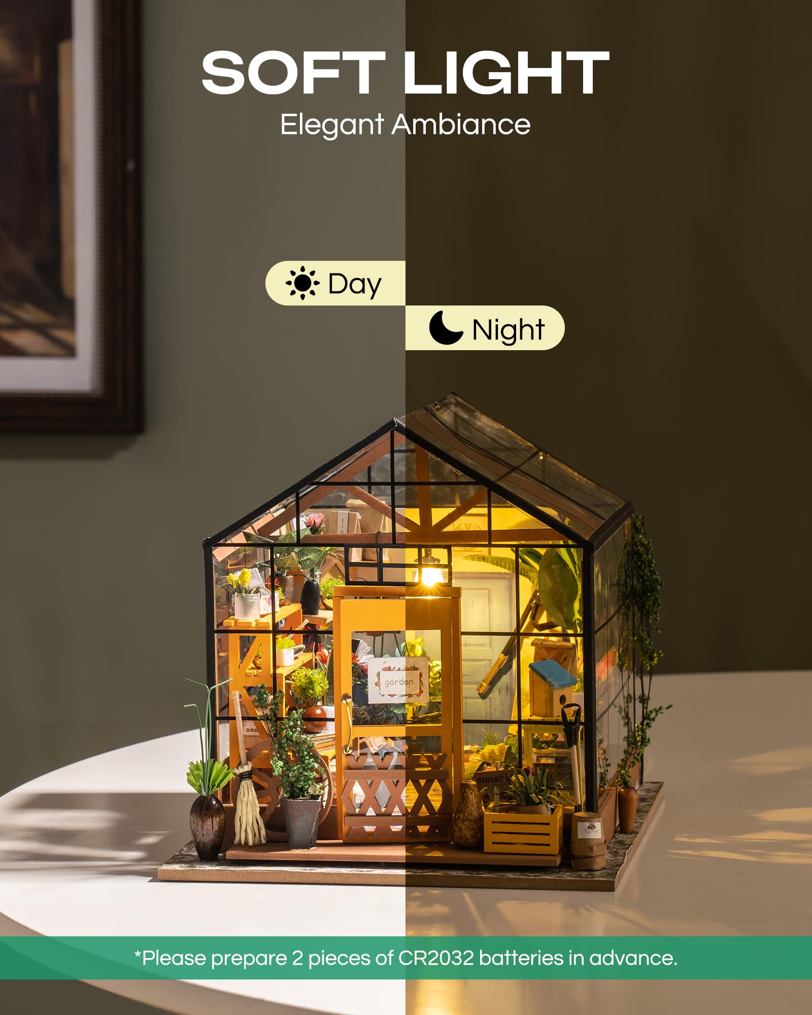 Foto 4 | Kit De Maquetas De Cathy's Flower Green House De Dollhouse Rolife Para Hacer Tú Mismo - Venta Internacional.