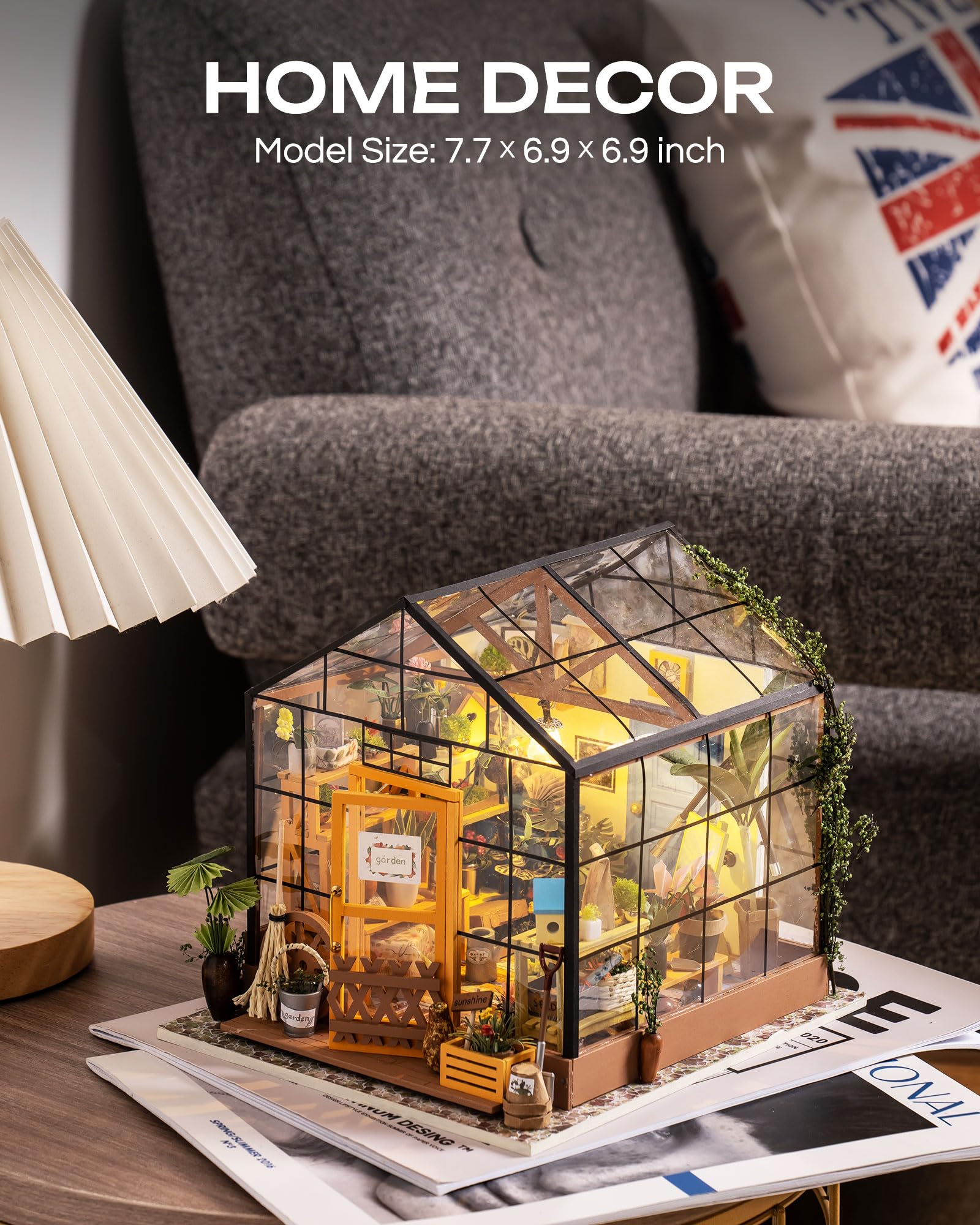 Foto 6 | Kit De Maquetas De Cathy's Flower Green House De Dollhouse Rolife Para Hacer Tú Mismo - Venta Internacional.