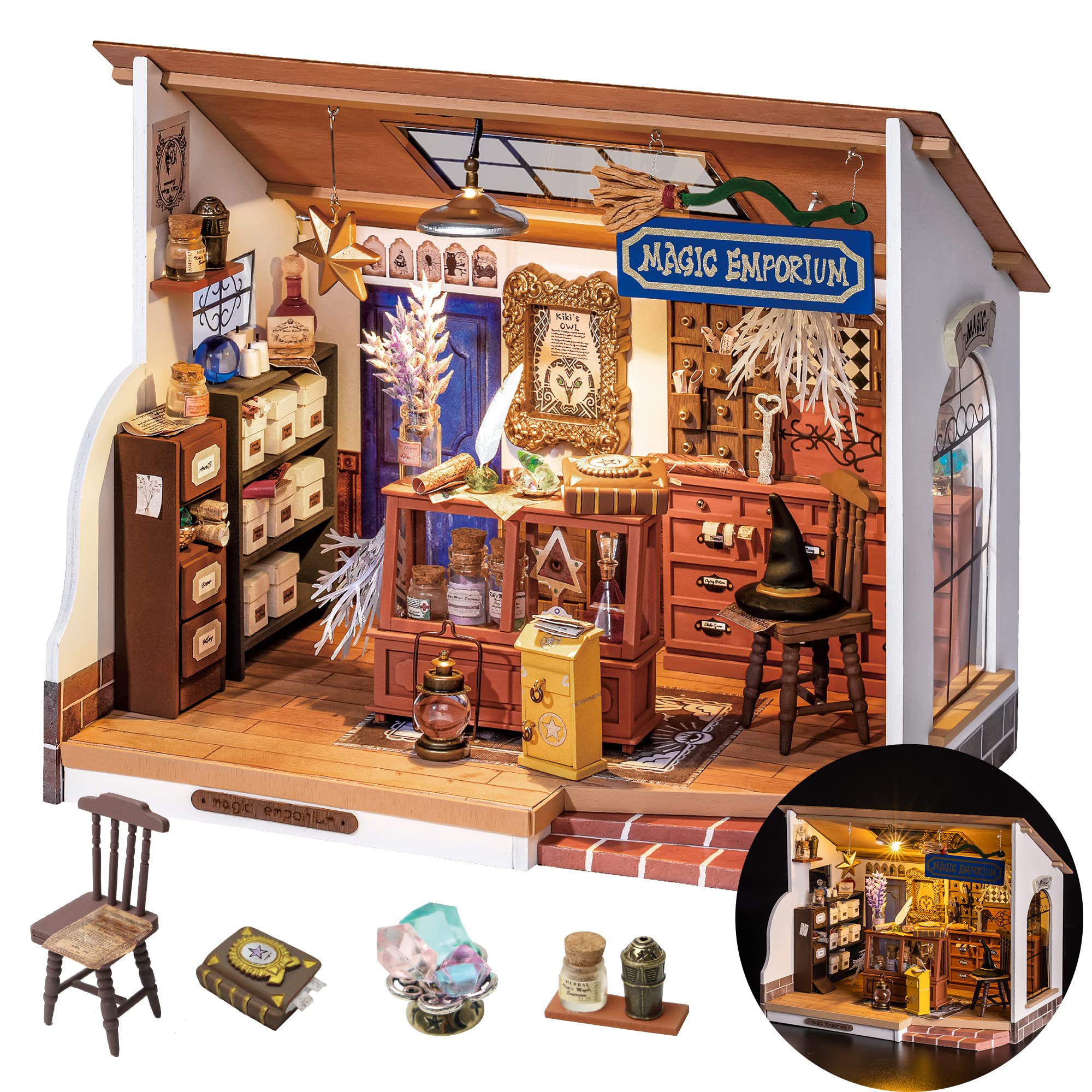 Kit De Casas En Miniatura Rolife Magic House Kiki's Magic Emporium - Venta Internacional.