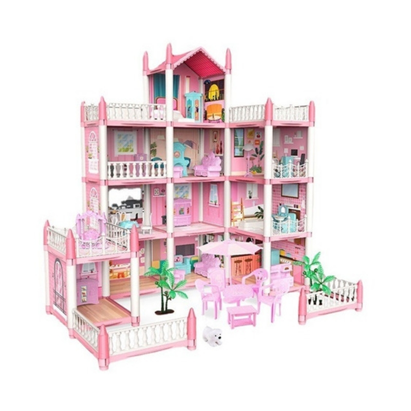 Foto 2 pulgar | Juguete De Bricolaje Casita Castle De Doll House Con Muebles Para Niñas Mayores De 3 Años - Venta Internacional.