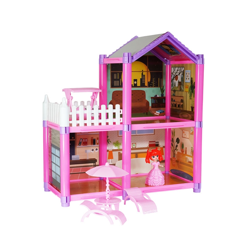 Foto 2 pulgar | Casita Dollhouse De 2 Niveles Con Muñeca, 65 Unidades, Para Niños De Todas Las Edades - Venta Internacional.