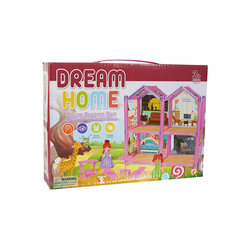 Foto 3 pulgar | Casita Dollhouse De 2 Niveles Con Muñeca, 65 Unidades, Para Niños De Todas Las Edades - Venta Internacional.