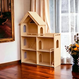 Foto 3 | Casa De Muñecas Barbie House Para Muñecas Grandes De Madera Mdf De 100 Cm De Altura - Venta Internacional.