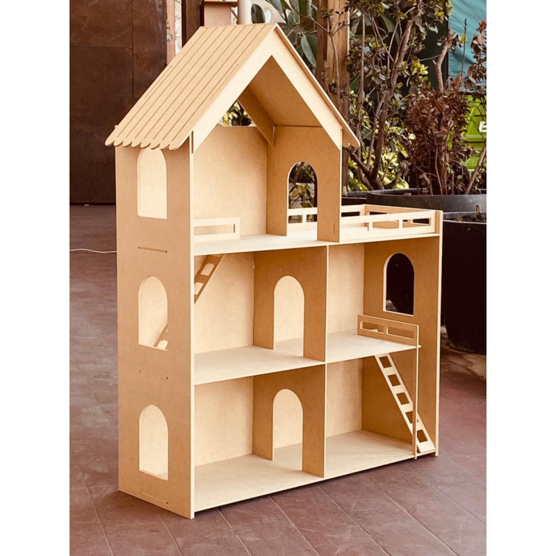 Foto 5 pulgar | Casa De Muñecas Barbie House Para Muñecas Grandes De Madera Mdf De 100 Cm De Altura - Venta Internacional.