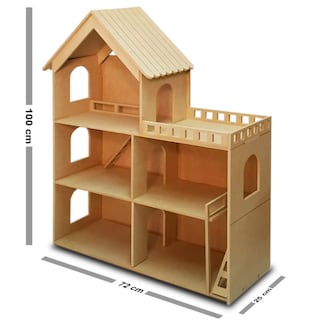 Foto 5 | Casa De Muñecas Barbie House Para Muñecas Grandes De Madera Mdf De 100 Cm De Altura - Venta Internacional.