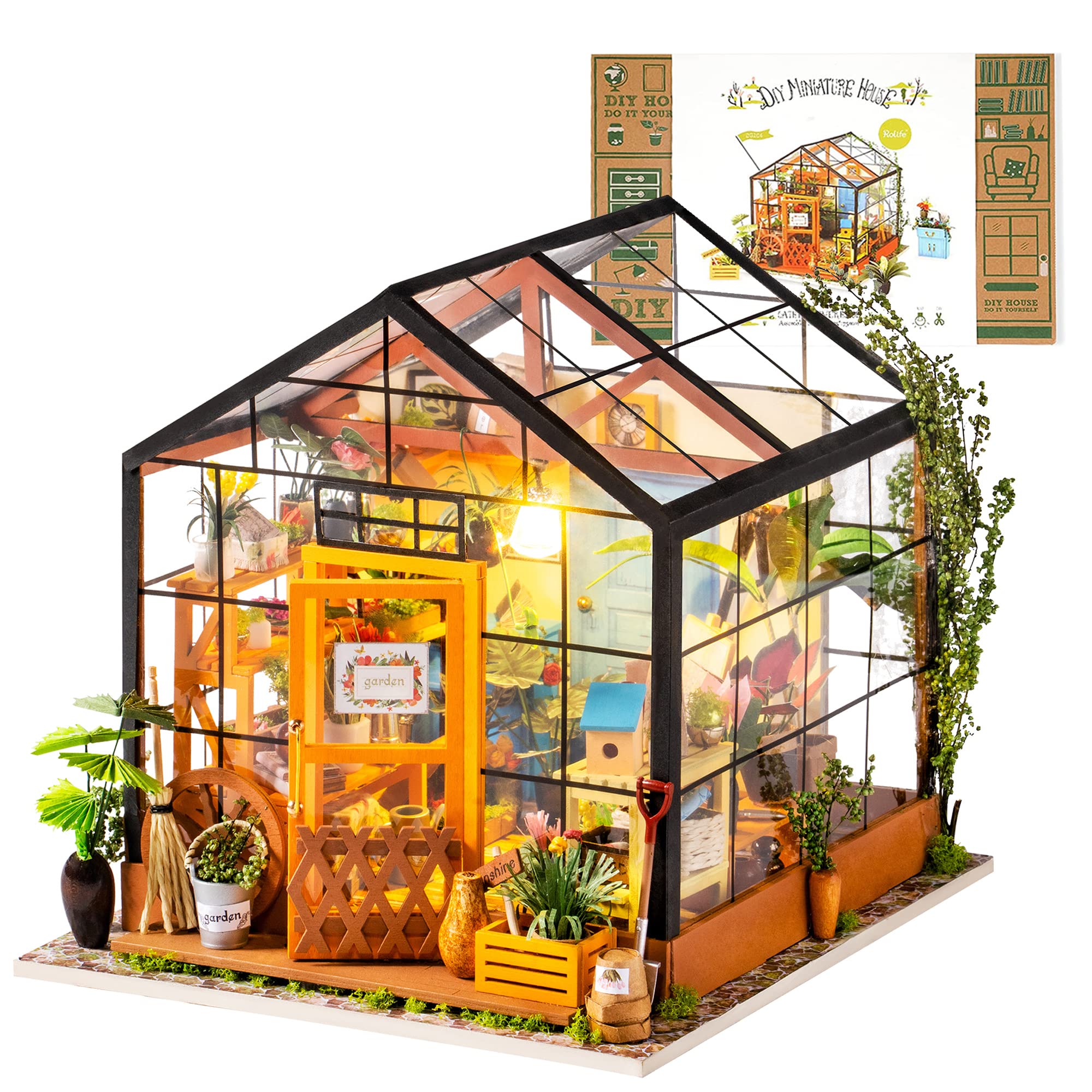Kit Casa de Muñecas en Miniatura para Bricolaje Rolife Green House con Muebles - Venta Internacional