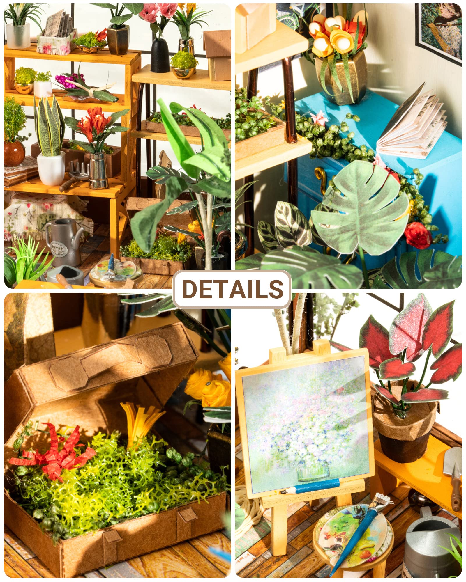 Foto 5 | Kit Casa de Muñecas en Miniatura para Bricolaje Rolife Green House con Muebles - Venta Internacional