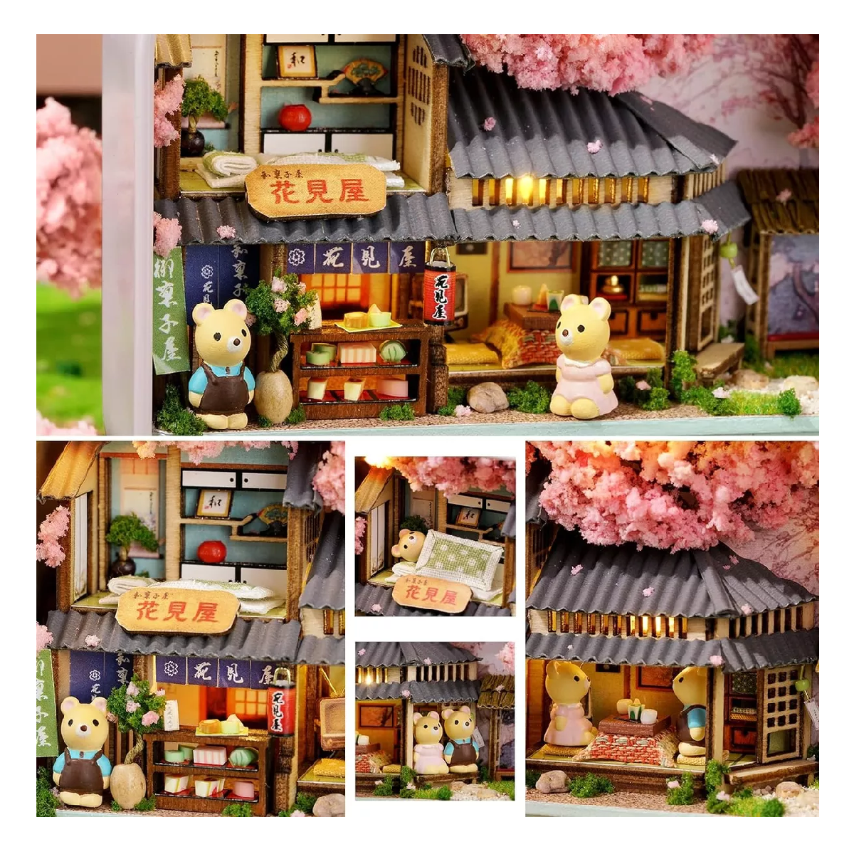 Foto 3 pulgar | Casita De Muñecas Miniatura Con Muebles Para Niñas Rosa