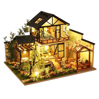Foto 1 | Villa Casita Muñecas Con Piscina Muebles Led Miniatura