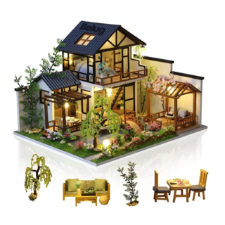 Foto 3 | Villa Casita Muñecas Con Piscina Muebles Led Miniatura
