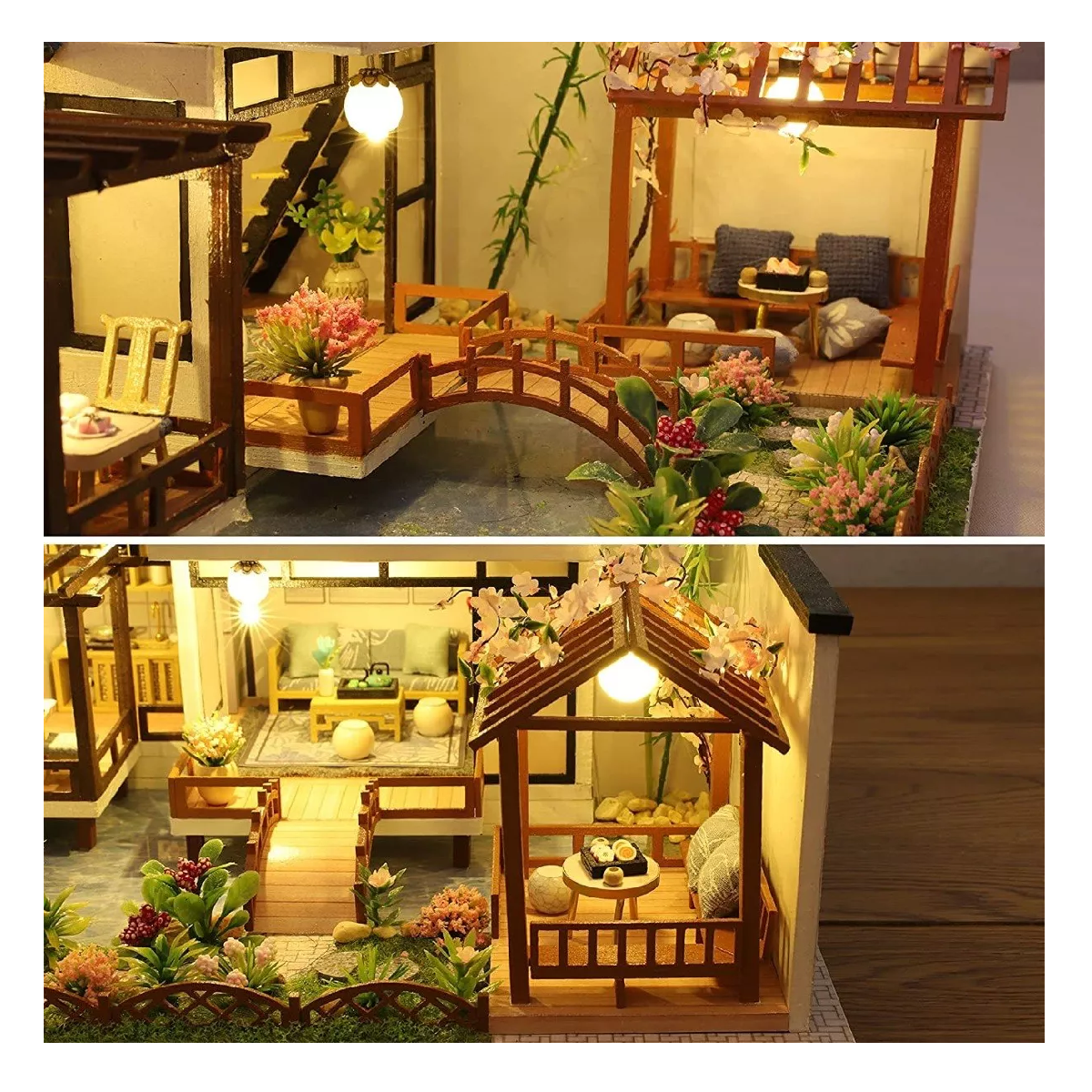 Foto 4 | Villa Casita Muñecas Con Piscina Muebles Led Miniatura
