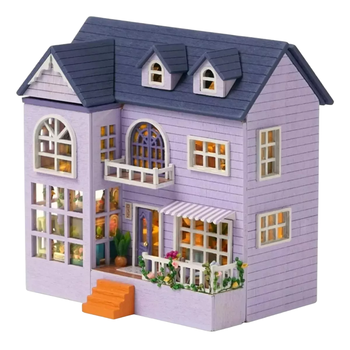 Foto 2 pulgar | Casitas De Madera Para Muñecas Miniatura Juguete Purpura