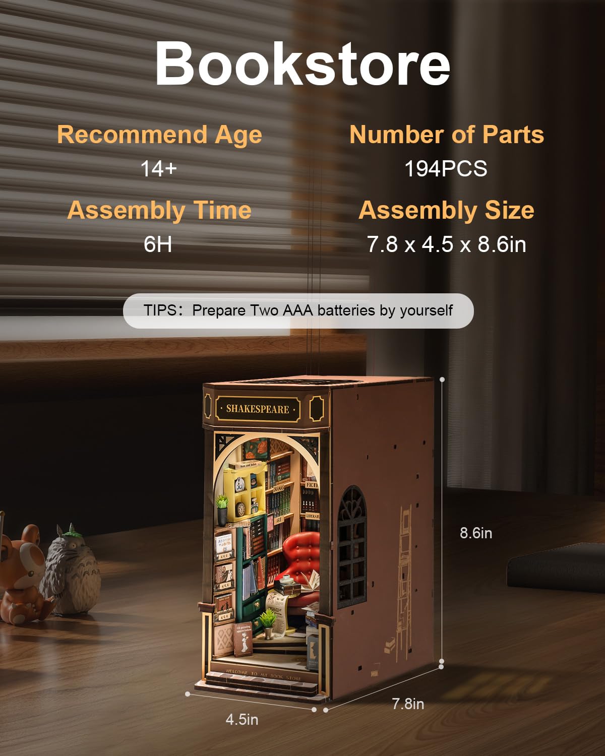 Foto 4 pulgar | Kits De Libros Book Nook Rowood Diy Para Adultos Con Sensor Táctil - Venta Internacional.